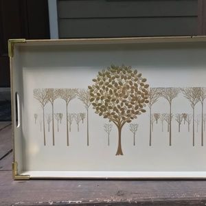 Otagiri Japan "Golden Mist" tree lacquerware tray